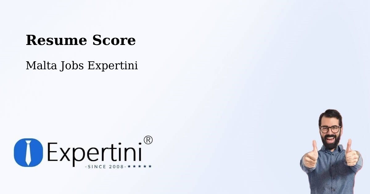 Resume Score & Job Description Match Tool – Rabat - Malta Jobs Expertini